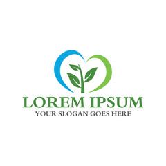 leaf logo , nature logo vector