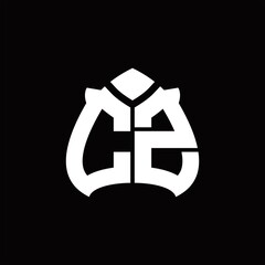 Obraz premium CZ Logo monogram with spade shape design template