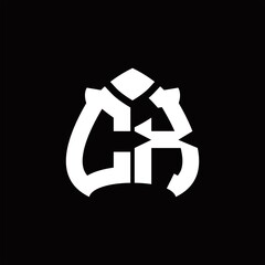 Fototapeta premium CX Logo monogram with spade shape design template