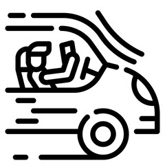 driverless outline icon
