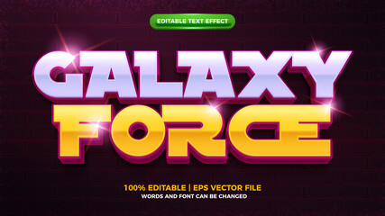 Modern Galaxy Force 3d editable text effect