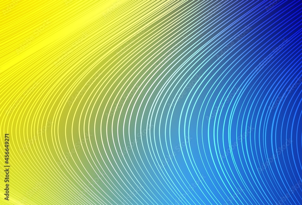 Poster light blue, yellow vector pattern with sharp lines.