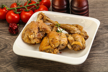 Rabbit stew in spicy sauce