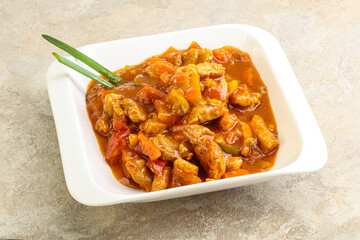Meat goulash with vegetables
