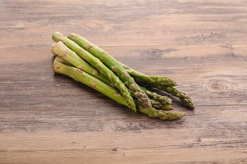 Raw ripe green fresh asparagus