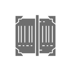 Scan barcode, tracking grey icon. Isolated on white background