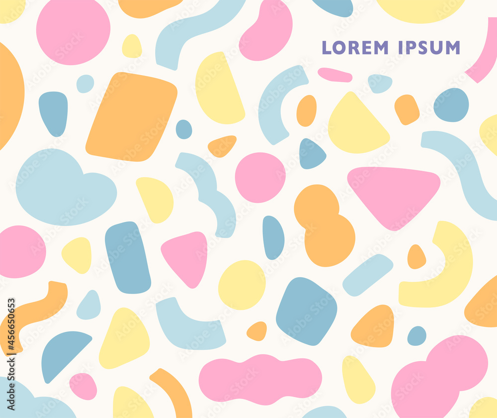 Leinwandbilder the soft shapes form a pattern freely. simple pattern design template.