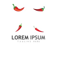 Red hot natural chili icon vector Illustration