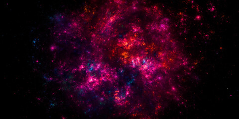 Banner Star field background . Starry outer space background texture . Colorful Starry Night Sky Outer Space background. 3D illustration