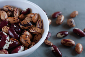 Beans side view