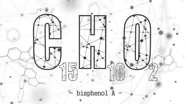Bisphenol A formula. Concept of medicine and pharmacy