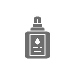 Vector drops, medicine for animal grey icon.