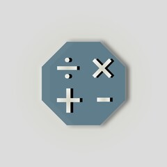 Obraz premium plus minus flat icon web colorful white background 