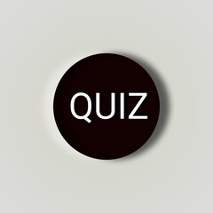 Beautiful quiz web icon sticker colorful white background