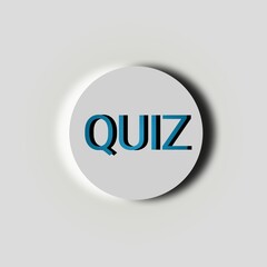 Beautiful quiz web icon sticker colorful white background
