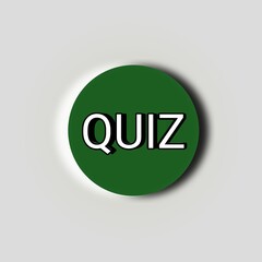 Beautiful quiz web icon sticker colorful white background
