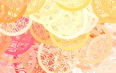 Light Orange vector Modern abstract illustration with colorful water drops.