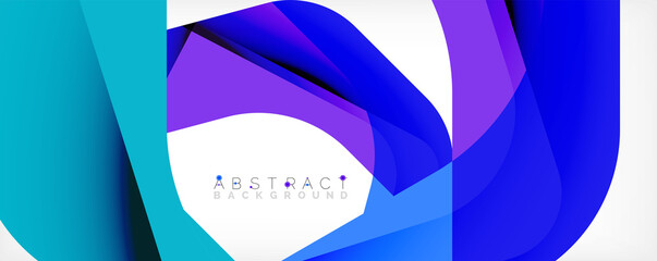 Minimal abstract background - color overlapping shapes on white with shadow lines. Vector Illustration For Wallpaper, Banner, Background, Landing Page