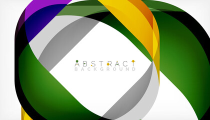 Abstract square shape with overlapping waves, minimal geometric background. Vector Illustration For Wallpaper, Banner, Background, Landing Page