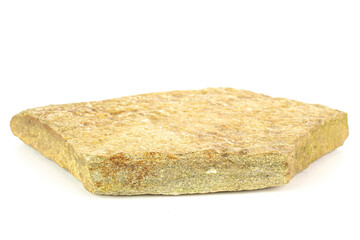 Natural flat rock isolated on white background