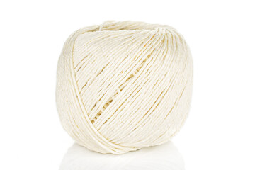Ball of twine isolated on white background