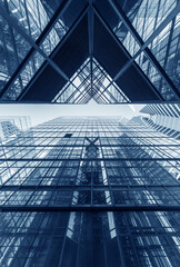 Obraz premium Exterior of modern architecture. Building abstract background pattern