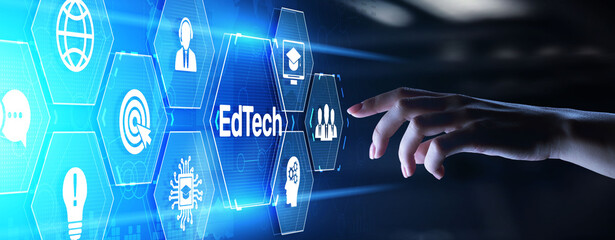 EdTech Education Technology e-learning online learning internet technology concept.
