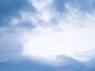 Obraz premium Low Angle. Clouds are forming, before the rain , center of white area, Copy Space, Thailand.