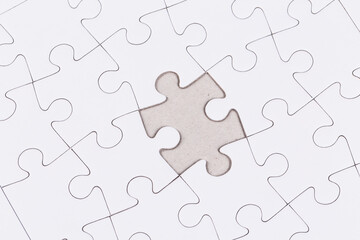 Fototapeta premium white jigsaw puzzle