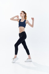 athletic woman slim figure gym workout energy lifestyle