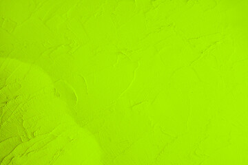 Walls painted in lime green.