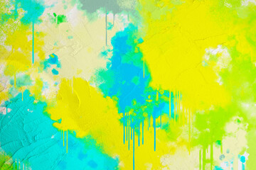 Lime color grunge paint  wall image