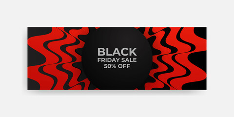 Black Friday sale banner design, social media cover design