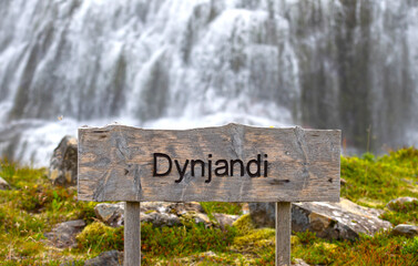 Dynjandi is the most famous waterfall of the West Fjords, Iceland