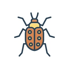 Color illustration icon for bugs