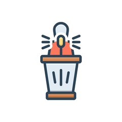 Color illustration icon for host