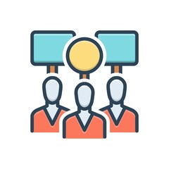 Color illustration icon for striking
