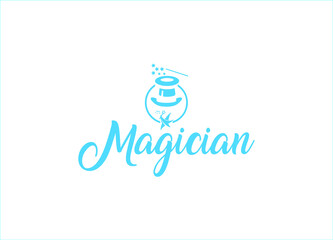 Magician Logo or Icon Design Vector Image Template