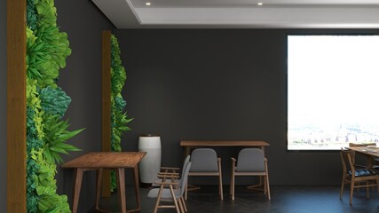 office pantry area 3d render interior design