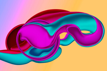 Digital painting design illustration, Gradient colorful abstract  background, 