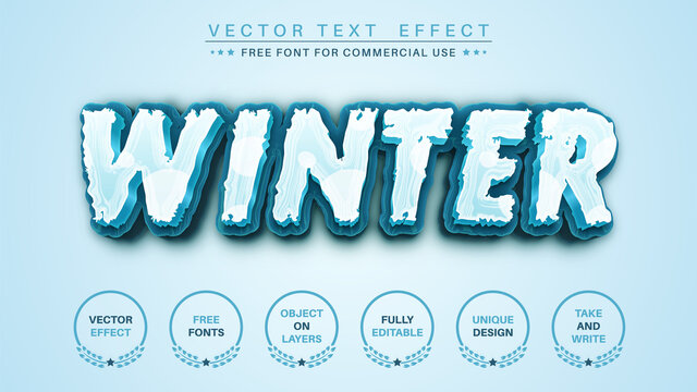 Winter - Editable Text Effect, Font Style