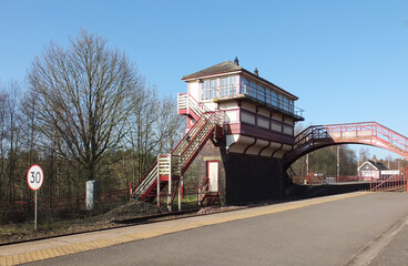 Signal Box at Haltwhistle station Northumberland, UK