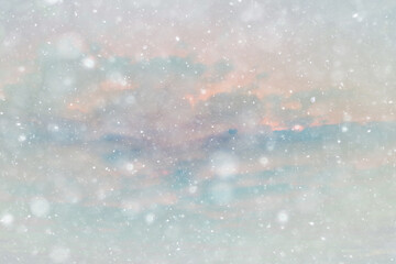 abstract snow background sky snowflakes gradient