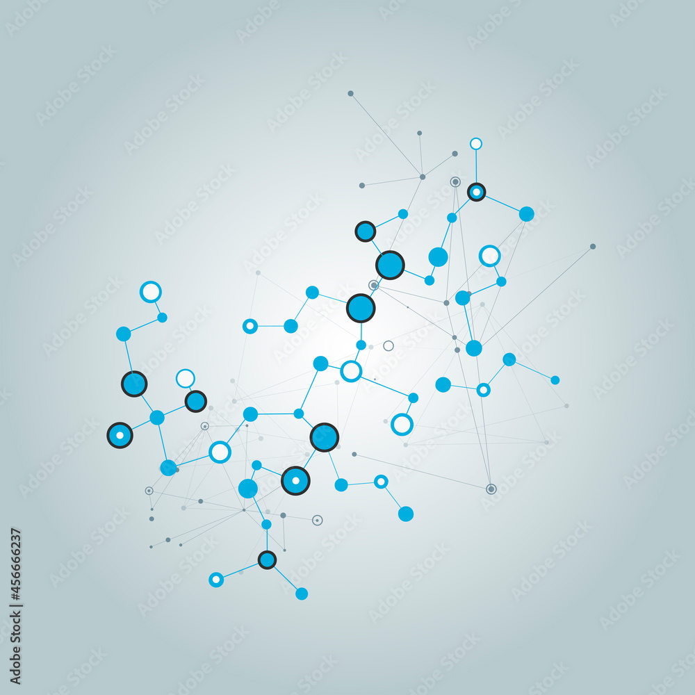 Poster banner with connect element vecton white background. graphic element vector. futuristic design. whit