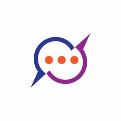 Buble chat icon Vector Illustration design Logo template