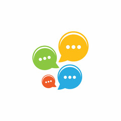 Buble chat icon Vector Illustration design Logo template