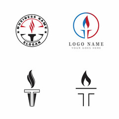 Torch  Logo Template vector symbol illustration design