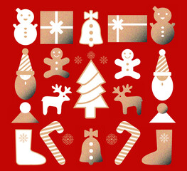 christmas icons set