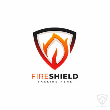 Fire Shield Logo Template