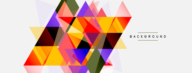 Mosaic triangles geometric background. Techno or business concept, pattern for wallpaper, banner, background, landing page